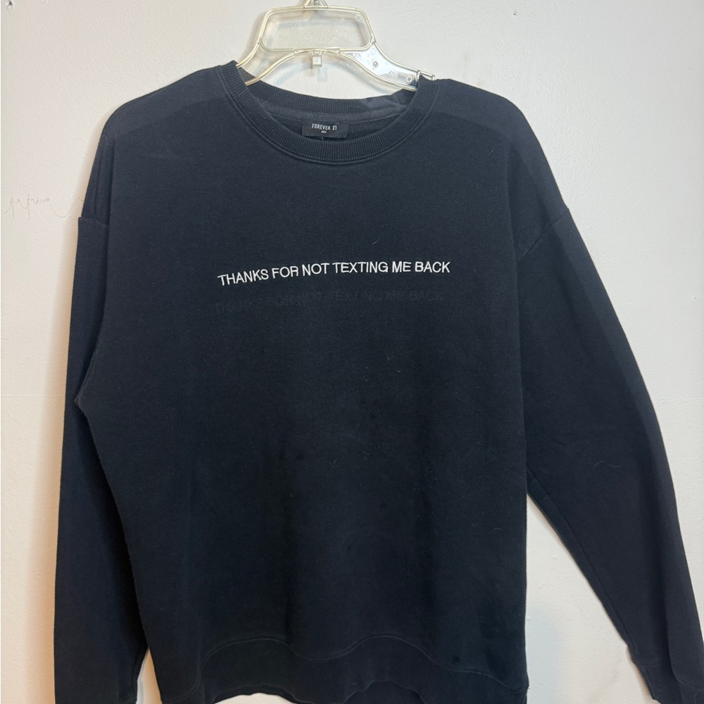 Forever 21 Black Graphic Sweatshirt